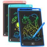 3 Pack LCD Writing Tablet for Kids, 8.5 Inch Colorful Doodle Board Drawing Tablet, Educational Learning Toys Birthday Gifts for Kids Age 3 4 5 6 7 8 Year Old Boys and Girls Toddlers