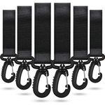 Skylety 6 Pieces Boat Paddle Clip Kayak Paddle Keeper Kayak Paddle Storage Holder Kayak Oar Snap Clip Kayak Canoe Boat Paddle Accessories (Not Include D Ring Patch)