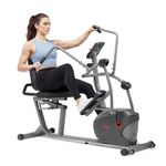 Sunny Health & Fitness Smart Recumbent Bike, Full-Body Home Training with Arm/Leg Exercisers, Elliptical Cross Trainer with Exclusive SunnyFit App and Bluetooth Connectivity, Recumbent Elliptical