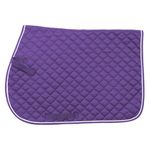 Tough 1 EquiRoyal Square Quilted Cotton Comfort English Saddle Pad, Purple