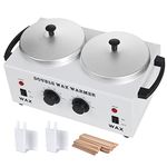 AW Dual Pot Wax Warmer Professional Electric Heater Dual Parrafin Hot Facial Skin Equipment SPA Home Adjustable Temperature Set