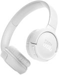 JBL Tune 520BT - Wireless On-Ear Headphones, Up to 57H Battery Life and Speed Charge, Lightweight, Comfortable and Foldable Design, Hands-Free Calls with Voice Aware (White)