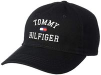 Tommy Hilfiger Men's Tommy Adjustable Baseball Cap, Black, One Size