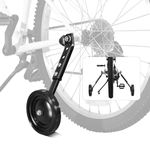 Multi-speed Kids Bike Training Wheels. Fits 16", 18", 20",22", 24", Bikes, Adjustable for Variable Speeds. Includes Stabilizers Kits, 1 Pair, Black