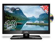 Cello 12 Volt 19" inch ZRTMF0291 Traveller LED Digital TV Built-in DVD Freeview HD and 12 volt Adaptor, Built in satellite receiver with HDMI and USB for recording from Live TV, Made In The UK