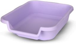 KittyGoHere Senior Cat Litter Box, Small Size, Storybook Lavender Color, Durable & Pet Safe Kitty Litter Box, Low 3" Entry and Lots More Room for Your Cats Comfort, Made in USA