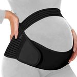 motherly Belly Supporting Maternity Belt For Pregnancy (Black_IN, L)