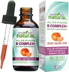 Why Not Natural Vitamin B Complex Liquid Drops - Organic Supplement for Women - Vegan and Sublingual Forms of B1 B2 B3 B5 B6 Biotin Folate and Choline - Plus Blend for Energy Support