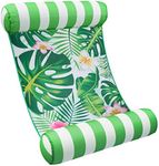 WERNNSAI Water Hammock for Adults - Inflatable Pool Floats Green Pool Accessories 4-in-1 Saddle Lounge Chair Hammock Drifter Soft Mesh Green Plants Pool Float for Swimming Party Beach Sea Sunbathing