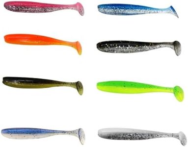 CuiCanfla - Set di 80 esche da pesca in gomma, per pesci di gomma, per trote, scorfano, acqua salata, acqua dolce