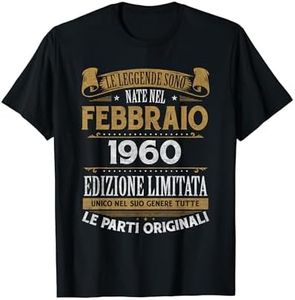 Febbraio 1960 Vintage - Maglia 64 Compleanno Anni Uomo Donna Maglietta