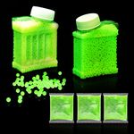 TANSAR Gel Gun Blaster Ammo Glow in The Dark(2 Bottles and 3 Packs), 7-8mm Splat Blaster Refill Accessories, Compatible with Gel Ball Blaster Ages 14+