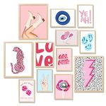 Waschbär Preppy Room Decor - Preppy Wall Collage Aesthetic Pictures, Preppy Wall Art Posters, Preppy Things for Teen Girls Trendy Stuff, Trendy Room Decor for Dorm Bedroom Decorations