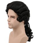 Karlery Women and Men Long Wave Black Wig Halloween Costume Wig Anime Cosplay Wig