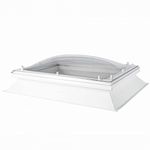 Coxdome Skylight Window - Double Glazed Polycarbonate Dome Rooflight for Flat Roof. Manual-Opening Roof Light, Great for House Extension or Office Room (600x600mm, Clear)