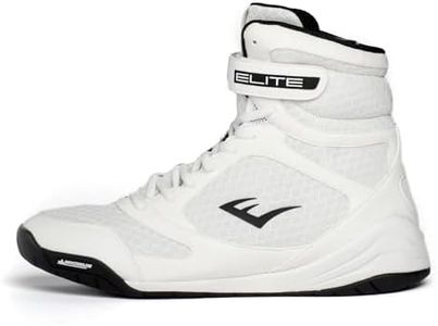 Everlast Elite V2 Boxing Shoes: Your Ultimate Training Companion for Excellence and Durability Boxing Shoes, Elite 2 Shoes, Training Footwear (White, Size 10)