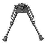 6-9 Inch Tactical Swivel Bipod Foldable Notched Legs Pivot Tilt with S Lock Lever (Aluminum)