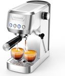 MAttinata Espresso Machine 20 Bar, Espresso Maker with Milk Frother for Cappuccino, Latte, Stainless Steel-Mattino