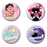 Ata-Boy Steven Universe Set of 4 1.25" Collectible Buttons, Characters #1, One size