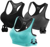 FITTIN Racerback Sports Bras for Women - Padded Seamless Bras for Yoga Gym Workout Fitness