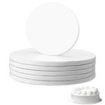 Cognitivex 6 Pcs Cake Boards 10 Inches White Cake Board Strong Round Cake Board Cake Drum Board for Fruit Cakes, Sponges Cakes, Wedding Cakes 12mm Thick Decorating Wedding Birthday Party