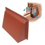 Timloc Terracotta Hooded Cowl 9" x 6" Vent Cover for Air Bricks Grilles Extractors