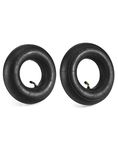 QWORK® 2 Pieces 4.10/3.50-4 Wheelbarrow Inner Tube, Replacement Inner Tubes, Bent Valve, for Lawn Movers, Hand Trucks