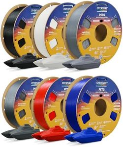 OVERTURE PETG Filament 1.75mm, 3D Printer Filament, 6kg Spool (13.2lbs), Dimensional Accuracy 99% Probability +/- 0.03 mm, Fit Most FDM Printer (6 Color (6-Pack))
