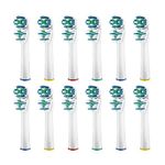 Iteryn 12 Pack Replacement Toothbrush Heads Compatible with Braun Oral-B Vitality Dual Clean 500 1000 2000 3000 5000 6000 7000 and More Vitality Smart Genius Series etc Electric Toothbrushes