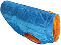 Kurgo Loft Dog Jacket, Reversible Dog Coat for Cold Weather, Blue/Orange, Medium