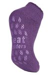 Heat Holders - Ladies low cut thermal slipper ankle socks in 4 colors, 5-9 US, Lilac, 5-9