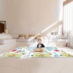 GiggleBaby Cally Soft and Safe Baby Play Mat 200cm x 150cm THICKEST ON Amazon 10mm Reversible, WipeClean, Waterproof and BPA Free Ideal Activity Mat for Tummy Time…