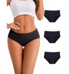 NIRDAMBHAY 3 Pieces Black Color Seamless Panty Women – Ice Silk Seamless Panties for Women, No Show Laser Cut Invisible Panties, Ultra-Soft Breathable High (in, Alpha, M, Regular, 3, Skin [3 Piece])