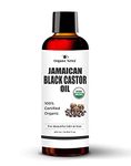 Organic Netra Cold Pressed Jamaican Black Castor Oil for Hair Growth | For healthy, thick and black hair | Reduces Acne Marks and fine lines | For All Hair and Skin Types - 250ml