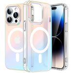 JETech Iridescent Case for iPhone 14 Pro Max 6.7-Inch Compatible with MagSafe, Cute Unique and Aesthetic Design, Colorful Fluorescent Translucent Back Shockproof Phone Cover (Iridescent)