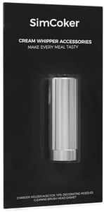 SimCoker Whipped Cream Dispenser Gas Charger Holder, Durable Cream Whipper Container Replacement Parts(Aluminum)