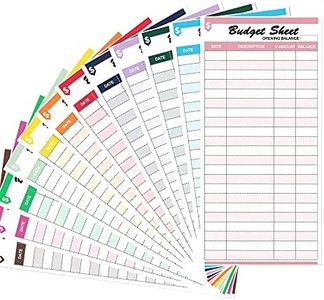 Homtable 120 Pieces Expense Tracker Budget Sheets Money Trackers for Cash Budget Binder Envelopes Inserts and Budget Planner(6.42 x 3.15 inches) (Multicolored)