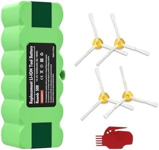 JUNWOOD Upgrade 6.4Ah 14.4V Lithium Ion Battery Replacement for iRobot Roomba R3 500 600 700 800 900 Series 510 531 535 540 550 552 560 570 580 595 620 650 660 760 770 780 790 Vacuum Cleaner Battery