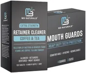 M3 Naturals Coffee and Tea Retainer Cleaner Tablets and Mouth Guard Bundle