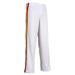 JL Sport Authentic Brazilian Capoeira Martial Arts Pants - Unisex (White with Stripes)