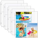 MaxGear Photo Sleeves for 3 Ring Binder 60 Pack - (4x6, for 360 Photos)，Archival Photo Pages Photo Album Refill Pages Photo Sheet Protector Page Protectors 8.5 x 11, Each Page Holds Six 4x6 Pictures