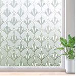 rabbitgoo Privacy Window Film Non Adhesive Frosted Glass Film Anti UV Window Sticker Self Static Cling Decorative Glass Film for Home Kitchen Living Room, Removable & Reusable, 44.5 x 300 cm