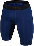 TCA Boys' SuperThermal Compression Base Layer Thermal Under Shorts - Dark Blue/Black, 12-14 Years (Boys X-Large)