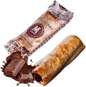 MARITOÑI Chococañas - Deliciosos Hojaldres Rellenos de Chocolate con Avellana - Pack de 18 Unidades - Textura Crujiente y Decoración con Azúcar en Grano