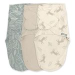 SwaddleMe by Ingenuity Monogram Collection Original Swaddle, 3-Pack, For Ages 0-3 Months - Born Free