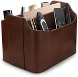 Londo Leather Remote Control Organizer and Caddy with Tablet Slot