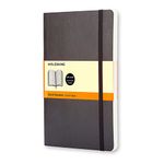 Moleskine Classic Ruled Paper Notebook, Soft Cover and Elastic Closure Journal, Color Black, Size Pocket 9 x 14 A6, 192 Pages