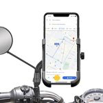 The 90s Store Mobile Holder for Bikes or Bike Mobile Holder for Maps and GPS Navigation, one Click Locking, Firm Gripping, Anti Shake and Stable Cradle Clamp 360° Rotation Phone Mount (Black)