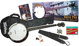 Washburn Banjo Starter Kit (Gig bag, Strap, Picks, Pitch Pipe)