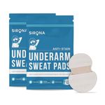 Sirona Disposable Underarm Sweat Pads for Men and Women - 12 Pads (Pack of 2) | Peel-off | Stain proof | Anti Perspiration